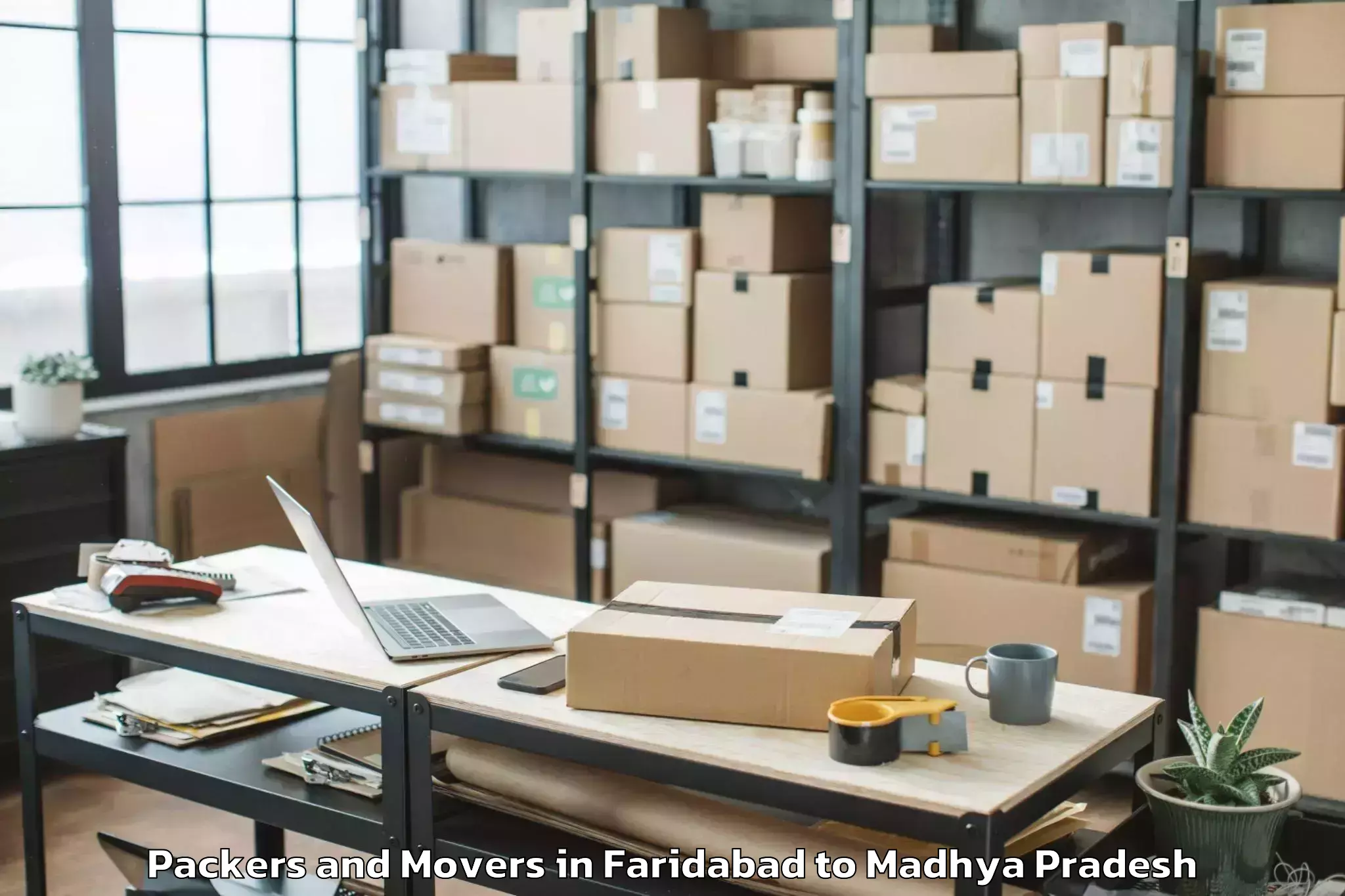 Book Faridabad to Nagod Packers And Movers